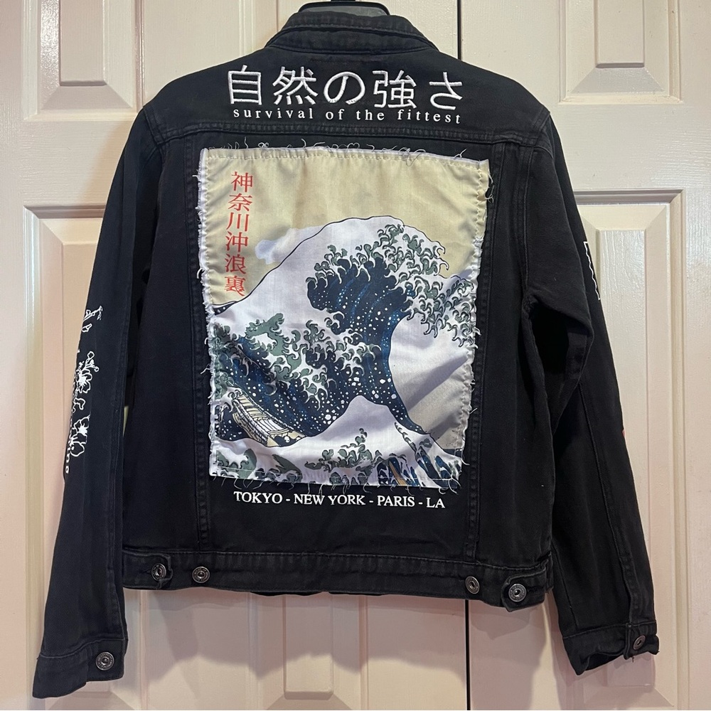 Brooklyn Survival of the Fittest Wave Tokyo Paris Black Jean Jacket S